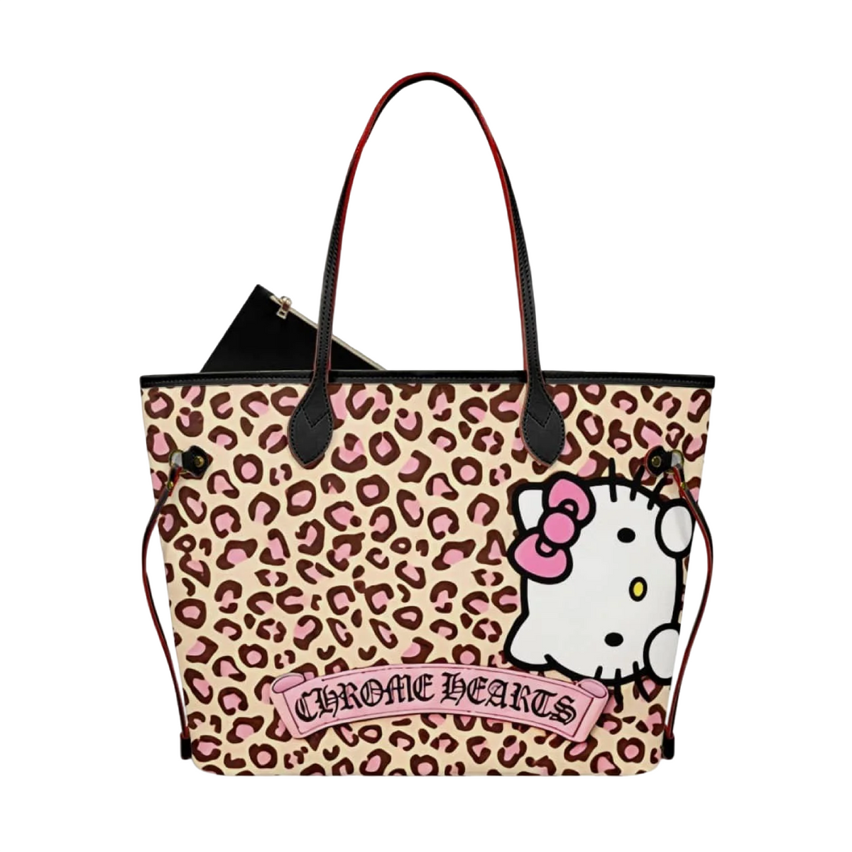 HK LEOPARD KHROME TOTE BAG