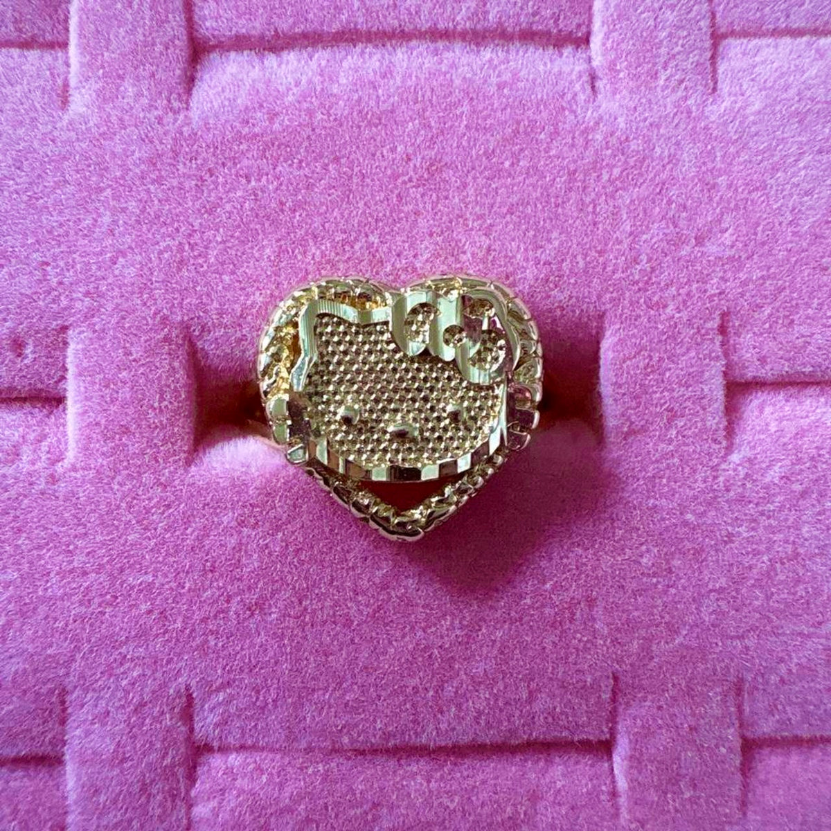 HK Heart Nugget 14k Gold Ring
